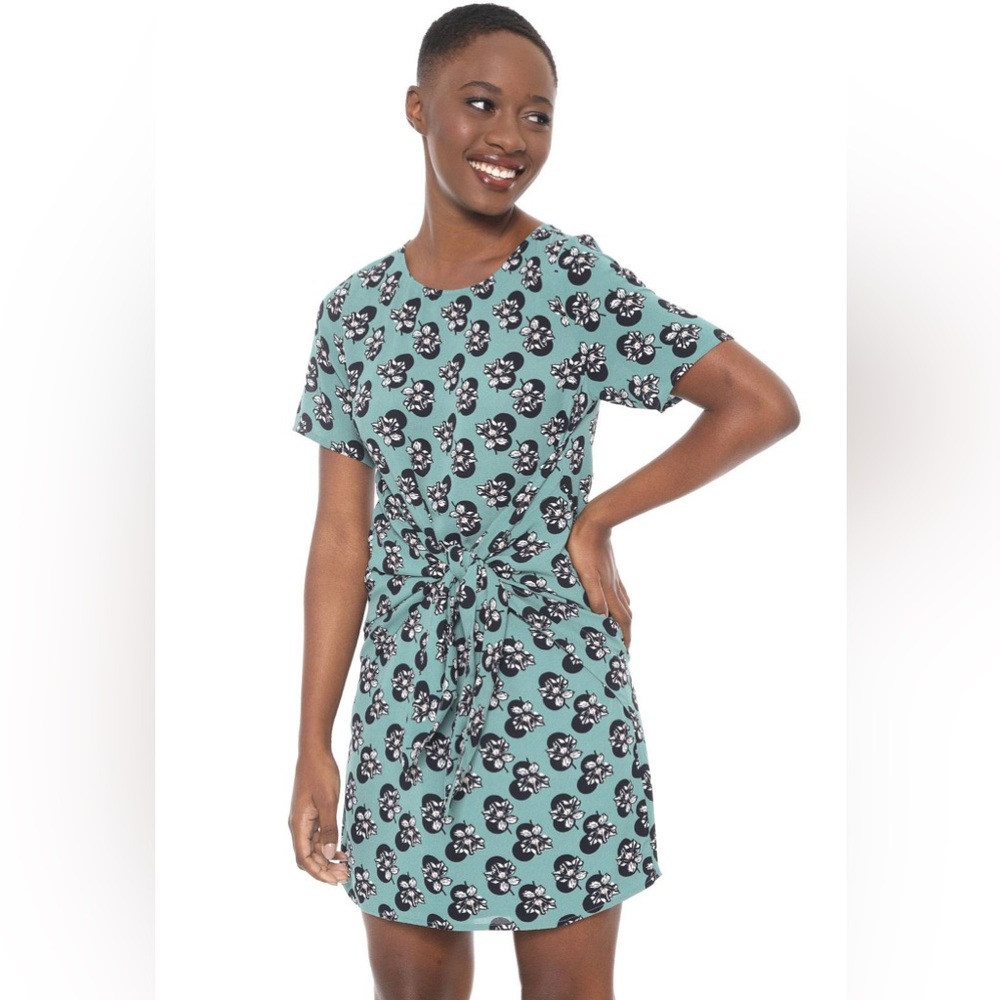 Floral Teal Mini Dress